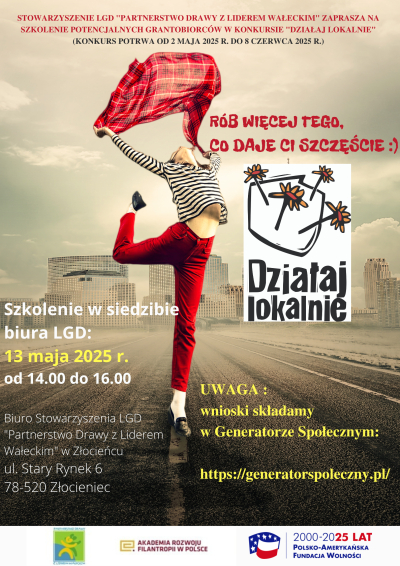 Szkolenie dla Grantobiorc&oacute;w Działaj Lokalnie 2025 r.